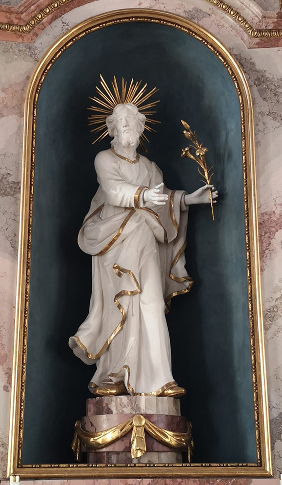 02Der barocke Josef auf dem Seitenaltar der Pfarrkirche Bad Wurzach