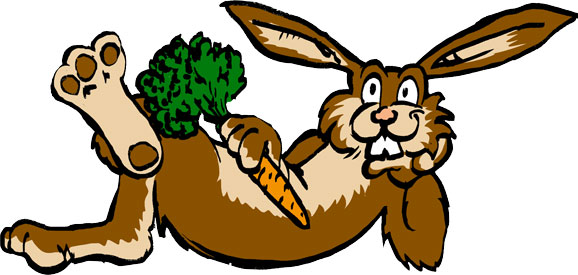 Hase liegend Col RED