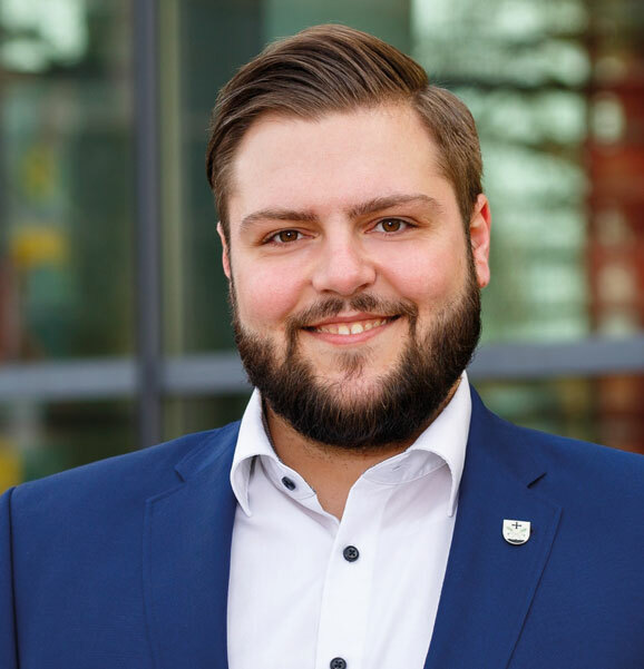 Der Buergermeister von Fleischwagen Timo Egger ist Koordinator der Kommunen