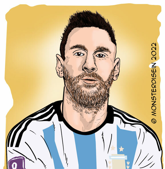 Lionel Messi Illustration RED
