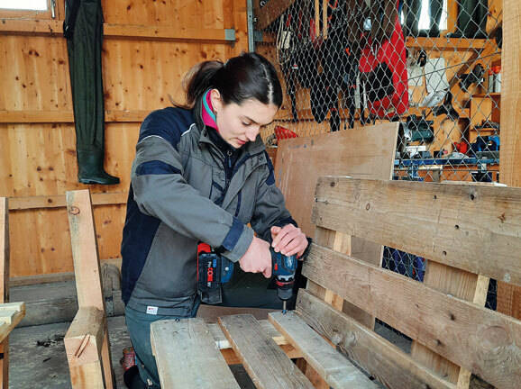 Freiwilligenprojekt Bank bau NABU Marie Köhler