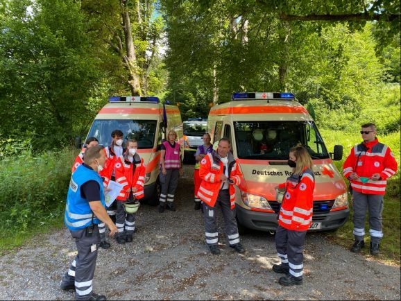 KatS Übung am 09.07.22 Lageeinweisung für Räumung einer Wohnsidlung Quelle LRA RV