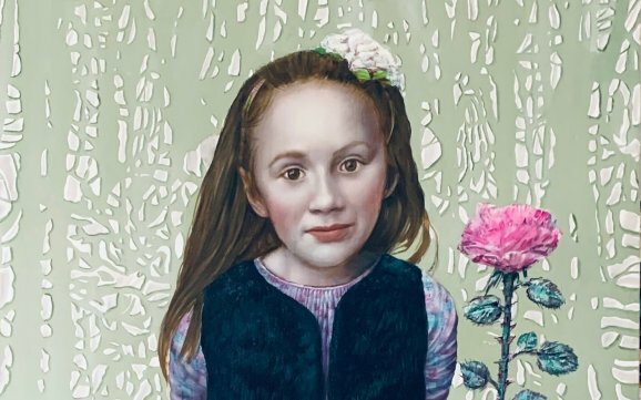 Bild (Ausschnitt) von Manfred Scharpf | Tochter Sophia | Titel des Bildes: Winterrose