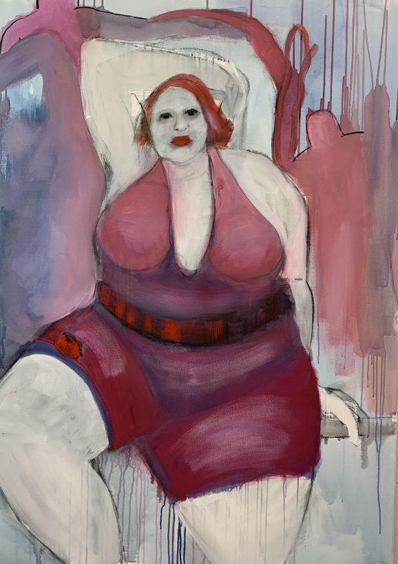 07Rosi liebt rot Acryl Mischtechnik auf Leinwand 140 x 100 cm 2022