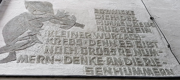 Der oft übersehene Mahnspruch an der dritten Seitejpg